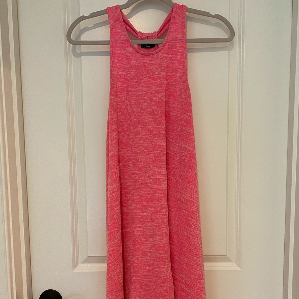 Gap pink marled strapless dress.